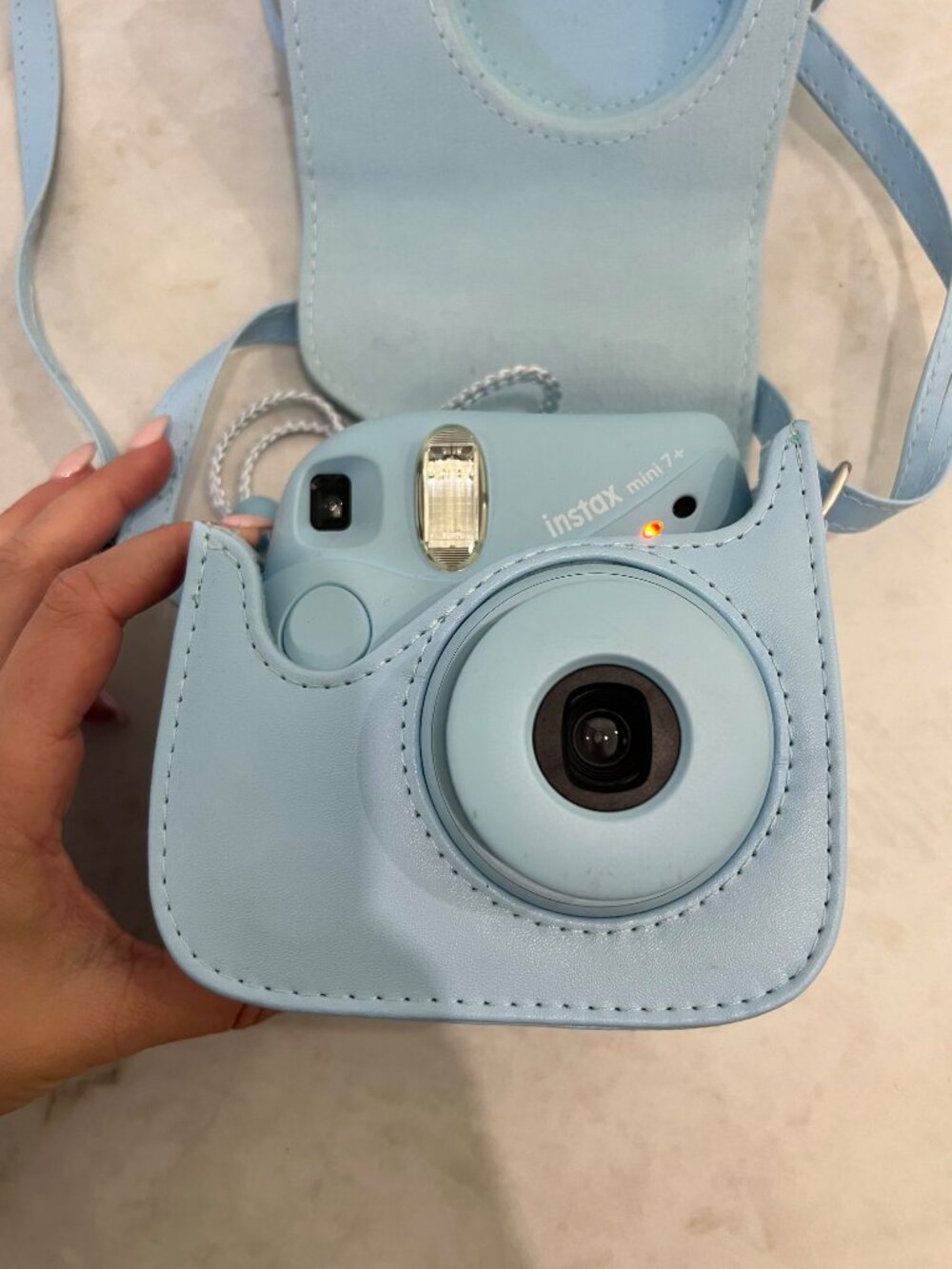 Fujifilm Instax Mini 7+ Instant Camera Blue with Instax Carrying Case - Picture 2 of 5